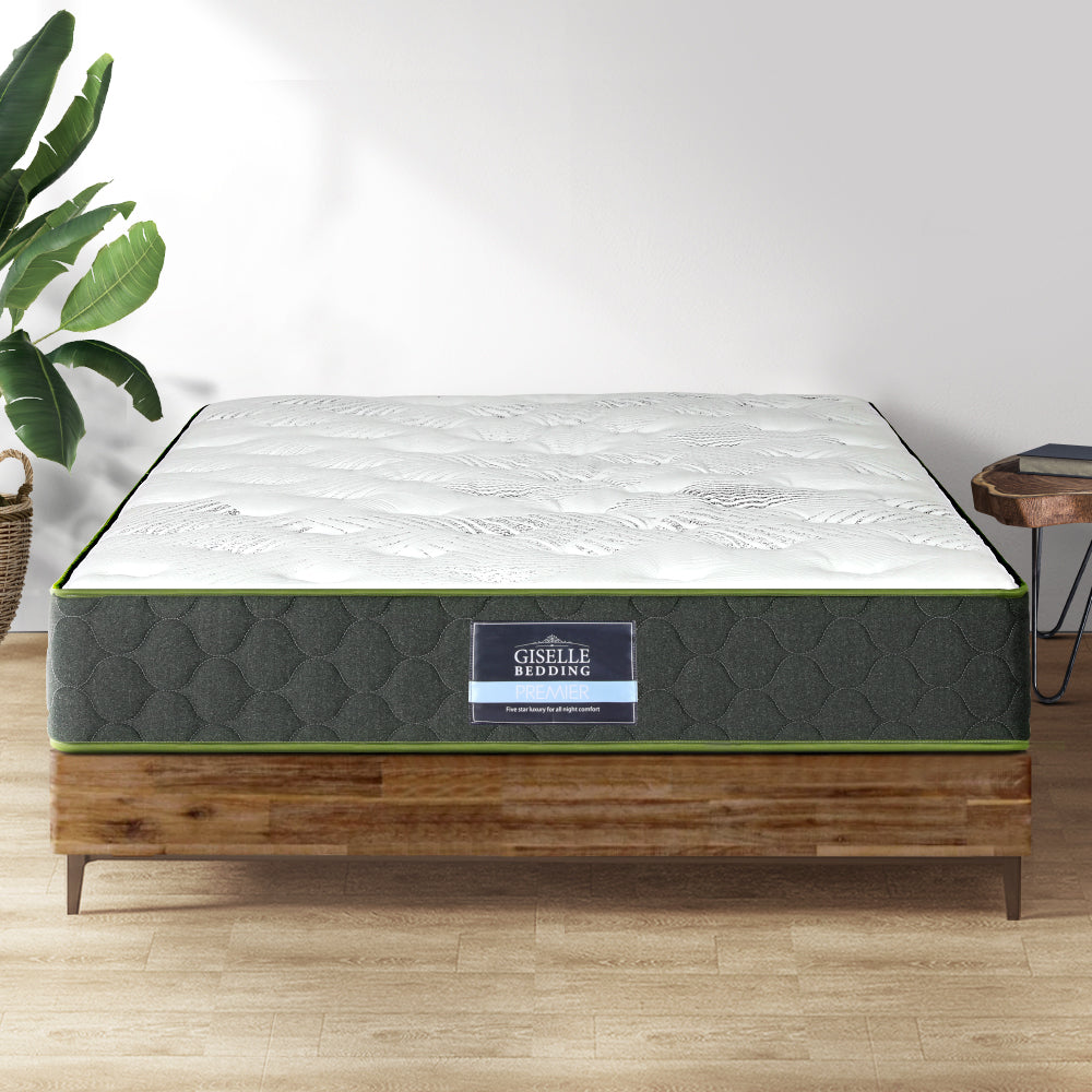 Giselle Bedding Mattress Green Tea Foam Pocket Spring 5-zone Medium Firm KS