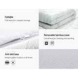 Giselle Bedding Cool Gel Memory Foam Mattress Topper w/Bamboo Cover 5cm - Single