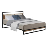 Artiss Metal Bed Frame Double Size Mattress Base Platform Foundation Black Dane