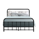 Artiss LEO Metal Bed Frame - Double (Black)