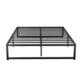 Artiss Bed Frame Metal Platform Queen Size Bed Base Mattress Black TINO