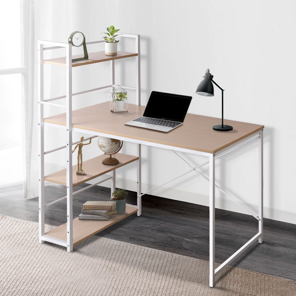 Artiss Computer Desk Shelf Oak 120CM