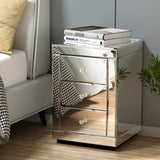 Artiss Set of 2 Bedside Tables Drawers Mirrored Side End Table Cabinet Nightstand