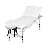 Zenses Massage Table 3 Fold Aluminium 65CM Width Portable Therapy Beauty Bed