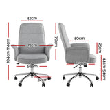 Artiss Fabric Office Chair Grey