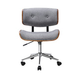 Artiss Wooden Fabric Office Chair Grey