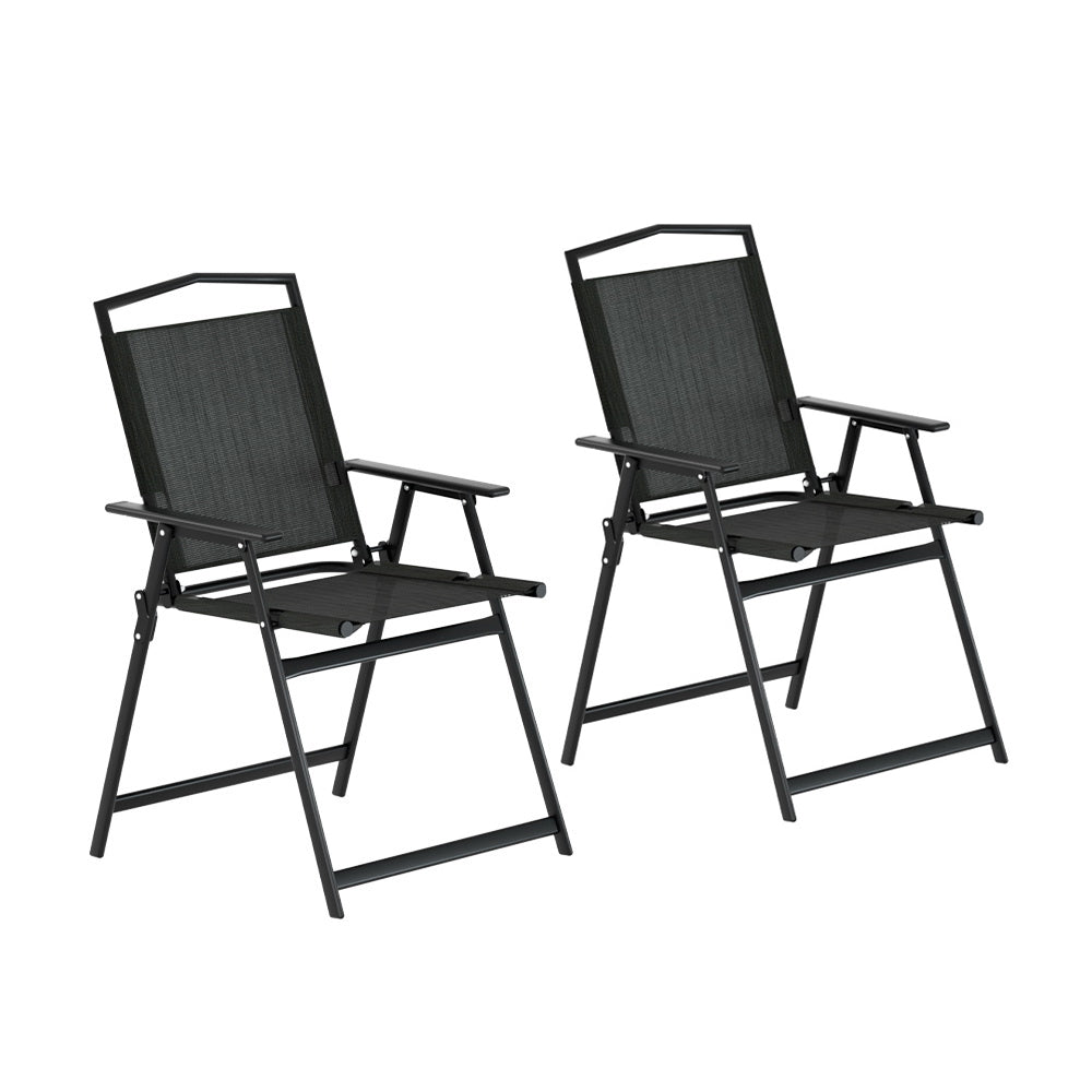 Gardeon Outdoor Chairs Portable Folding Camping Chair Steel Patio Furniture