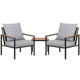 Gardeon Outdoor Furniture 3pcs Lounge Setting Bistro Set Chairs Table Patio