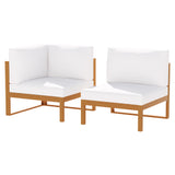 Gardeon 5 Pieces Outdoor Sofa Set 4-Seater Acacia Wood Corner Lounge Setting