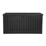 Gardeon Outdoor Storage Box 270L Container Lockable Garden Bench Tool Shed Black