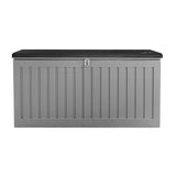 Gardeon Outdoor Storage Box 270L Container Lockable Garden Bench Tool Shed Grey