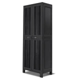 Gardeon 173cm Outdoor Storage Cabinet Box Lockable Cupboard Sheds Garage Adjustable Black