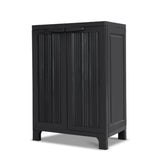 Gardeon 92cm Outdoor Storage Cabinet Box Lockable Cupboard Sheds Garage Adjustable Black