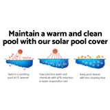 Aquabuddy Pool Cover 500 Micron Solar Blanket Swimming Outdoor Bubble 11X4.8M