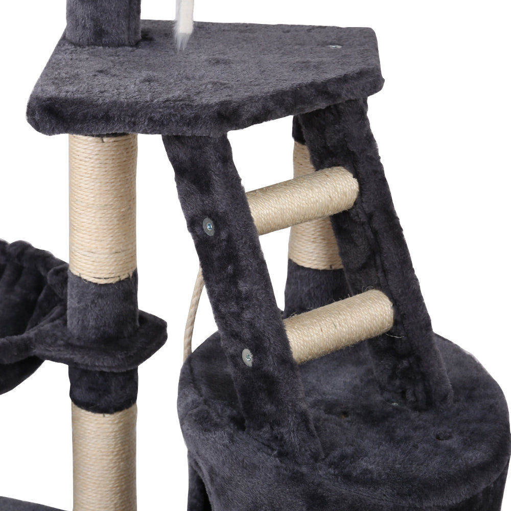 i.Pet Cat Tree 120cm Trees Scratching Post Scratcher Tower Condo House Furniture Wood Multi Level