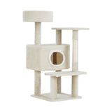 i.Pet Cat Tree Tower Scratching Post Scratcher Wood Condo House Bed Trees 90cm