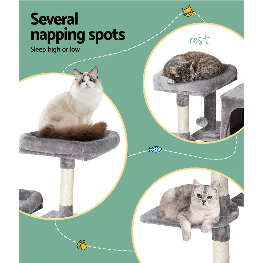 i.Pet Cat Tree Tower Scratching Post Scratcher Wood Condo House Bed Trees 103cm