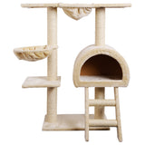 i.Pet Cat Tree Trees Scratching Post Scratcher Condo Tower House Bed Beige 100cm