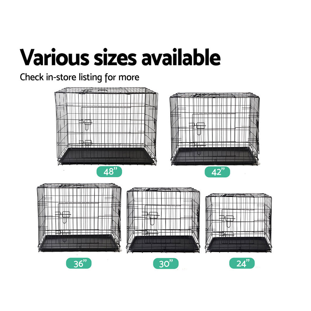 i.Pet Dog Cage 48inch Pet Cage - Black