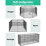 i.Pet Pet Playpen Dog Playpen 30" 8 Panel Puppy Exercise Cage Enclosure Fence