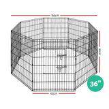 i.Pet Pet Dog Playpen 36" 8 Panel Puppy Exercise Cage Enclosure Fence