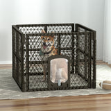 i.Pet Pet Dog Playpen Enclosure 4 Panel Fence Puppy Cage Plastic Play Pen Fold