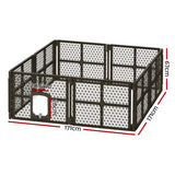 i.Pet Pet Dog Playpen Enclosure 8 Panel Fence Puppy Cage Plastic Play Pen Fold