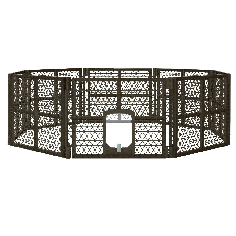 i.Pet Pet Dog Playpen Enclosure 8 Panel Fence Puppy Cage Plastic Play Pen Fold