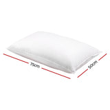 Giselle Bedding Set of 2 Goose Feather and Down Pillow - White