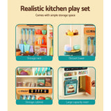 Keezi Kids Kitchen Pretend Play Set Cooking Sound Steam Light Function