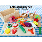 Keezi Kids Wooden Kitchen Pretend Play Sets Food Cooking Toys Children Pink