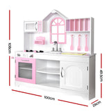 Keezi Kids Wooden Kitchen Play Set - White & Pink