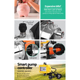 Giantz Garden Water Jet Pump High Pressure 1100W Tank Rain Farm Irrigation Yellow