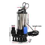 Giantz Garden Submersible Pump 2000W Dirty Water Bore Tank Well�Steel Sewerage