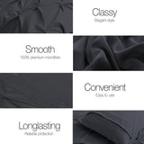 Giselle Bedding Quilt Cover Set Diamond Pinch Black King