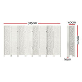 Artiss 8 Panel Room Divider Screen 325x170cm Clover White