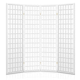 Artiss Room Divider Screen Wood Timber Dividers Fold Stand Wide White 4 Panel