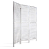 Artiss 3 Panel Room Divider Screen Privacy Wood Dividers Timber Stand White