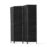 Artiss 4 Panel Room Divider Screen Privacy Timber Foldable Dividers Stand Black