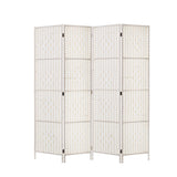 Artiss 4 Panel Room Divider Screen Privacy Timber Foldable Dividers Stand White