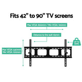 Artiss TV Wall Mount Bracket for 42"-90" LED LCD TVs Tilt Slim Flat Low Profile
