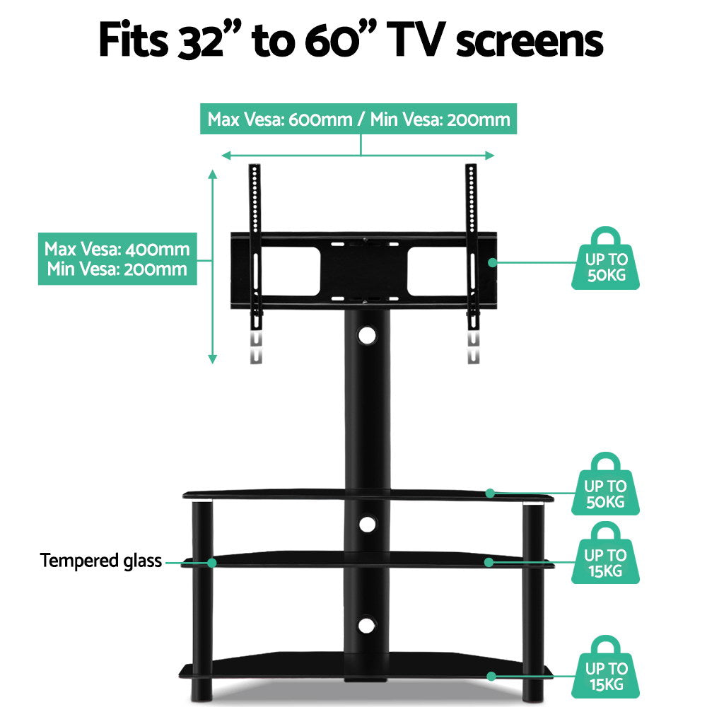 Artiss TV Stand Mount Bracket for 32"-60" LED LCD 3 Tiers Storage Floor Shelf