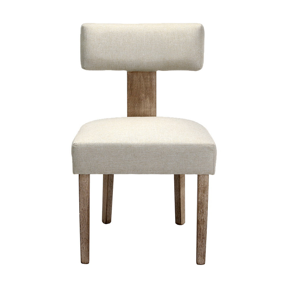 Artiss Milford Dining Chairs Beige Fabric Set of 2