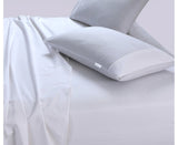 Elan Linen 100% Egyptian Cotton Vintage Washed 500TC White King Bed Sheets Set