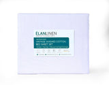 Elan Linen 100% Egyptian Cotton Vintage Washed 500TC White King Single Bed Sheets Set