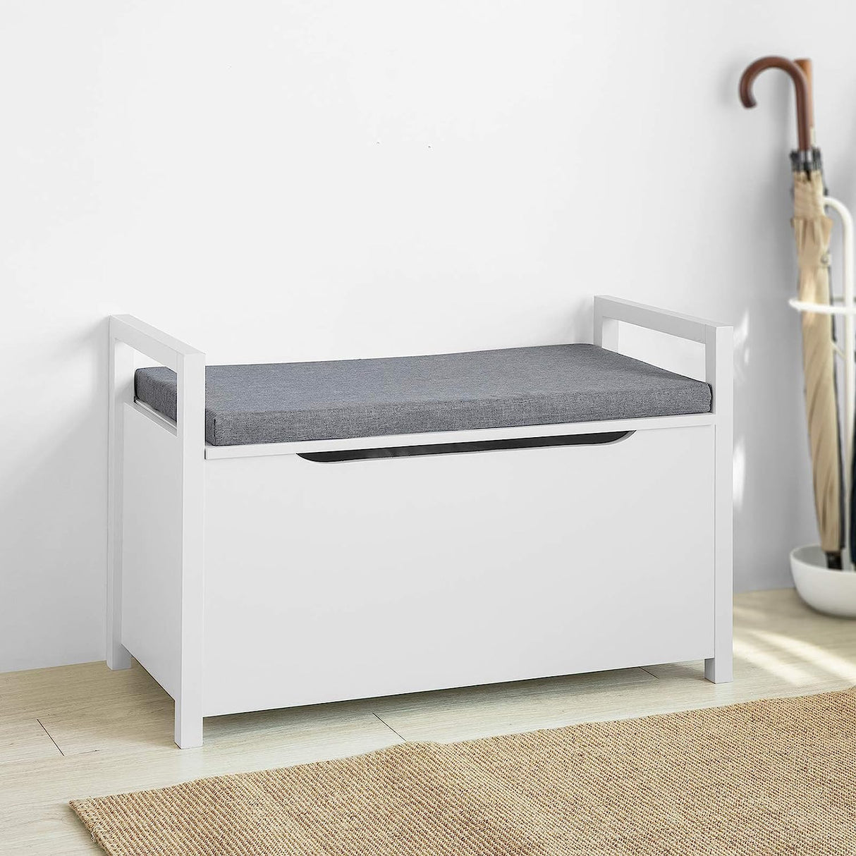 Storage Bench Lift Up Top Padded Seat Toy Box