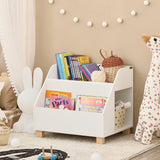 Kids Storage Bookcase 3 Compartments, White