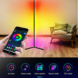 156cm APP Remote Control RGB LED Floor Lamp Corner Light Stand Gaming Room Decor