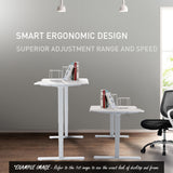 Fortia Sit To Stand Up Standing Desk, 160x75cm, 62-128cm Electric Height Adjustable, Dual Motor, 120kg Load, Arched, White/Silver Frame