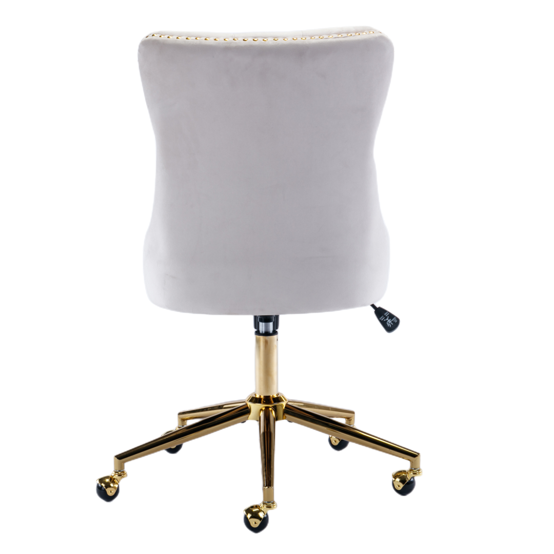 Velvet Home Office Chair- Beige